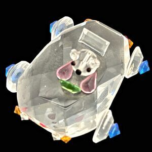 Mobex Austrian Crystal Racing Bear Sports Car Figurine Collectable Hot Rod Vtg